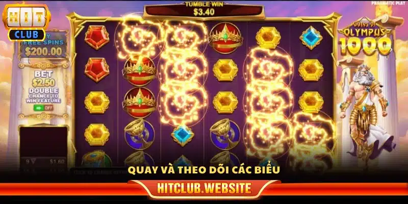 Thực hiện quay và quan sát các biểu tượng