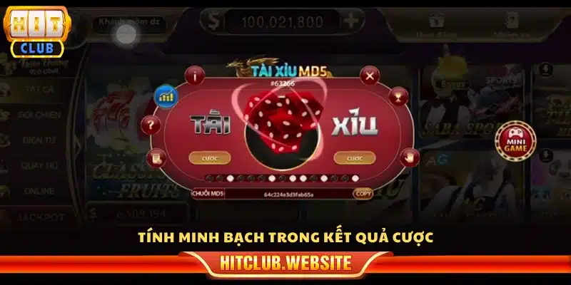 Sự công khai và rõ ràng của kết quả cược